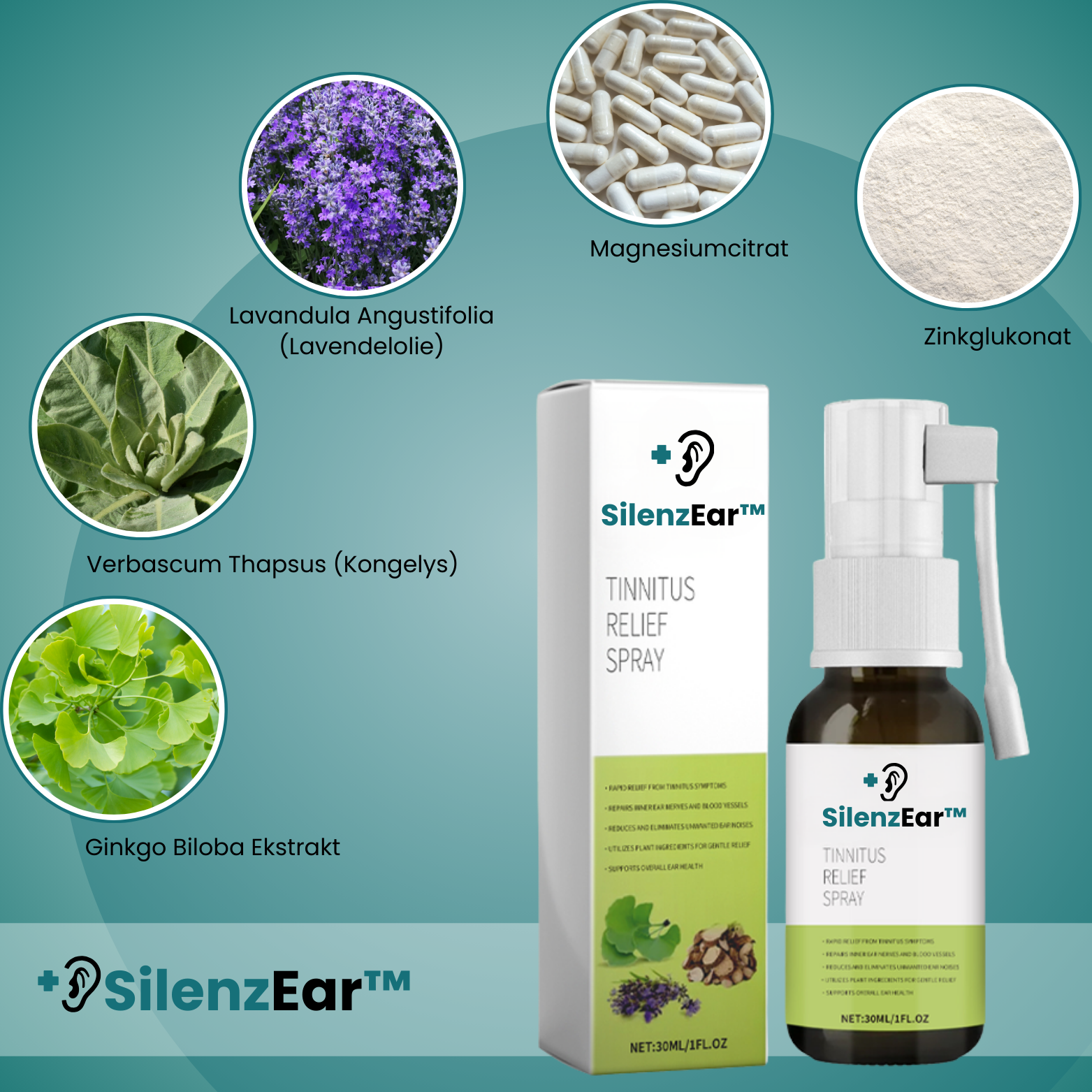 SilenzEar™ Øjeblikkelig Lindring mod Tinnitus Spray